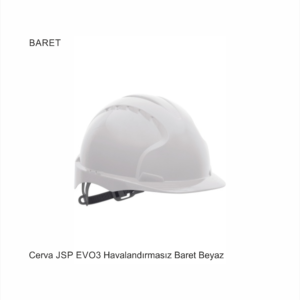 Cerva JSP EVO3 Havalandırmasız Baret Beyaz 10 adet