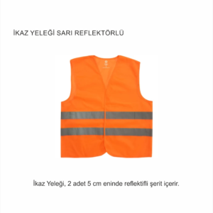İKAZ YELEĞİ REFLEKTÖRLÜ TURUNCU